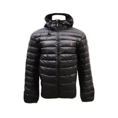 RL MEN L/S PUFFER JACKET W-HOOD 284001 BLK M (IRW) Default Title - MamasJan mens wear