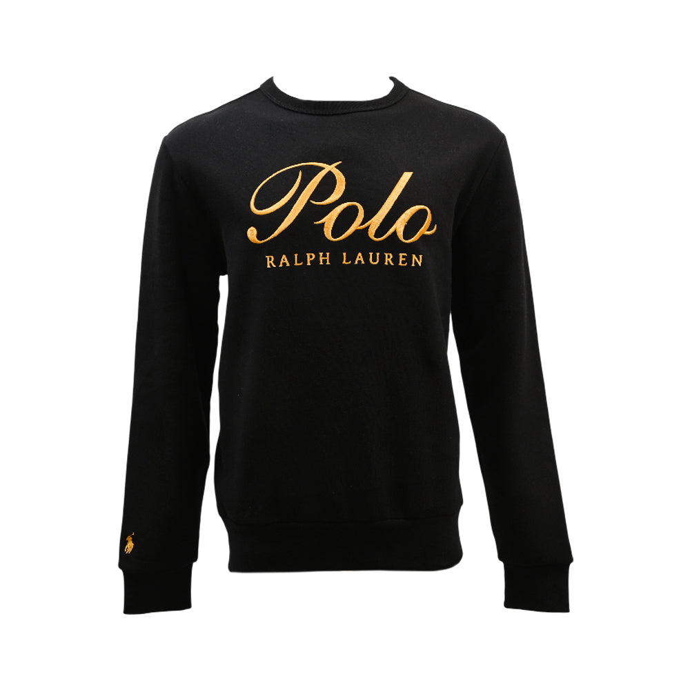 RL MEN L/S SWEAT SHIRT 937001 BLK M (IRW) Default Title - MamasJan mens wear