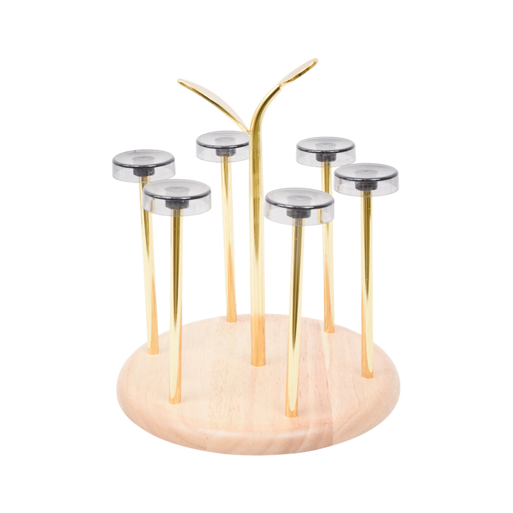 GLASS STAND GOLDEN ROUND DS19406 ZIK Default Title - MamasJan Crockery