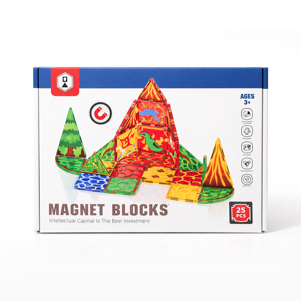 HD176A MAGNET BUILDING BLOCK DINO 25PCS IR Default Title - MamasJan Toys