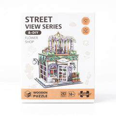 68075 DIY WOODEN PUZZLE STREET FLOWER SHOP 245PC IR Default Title - MamasJan Toys