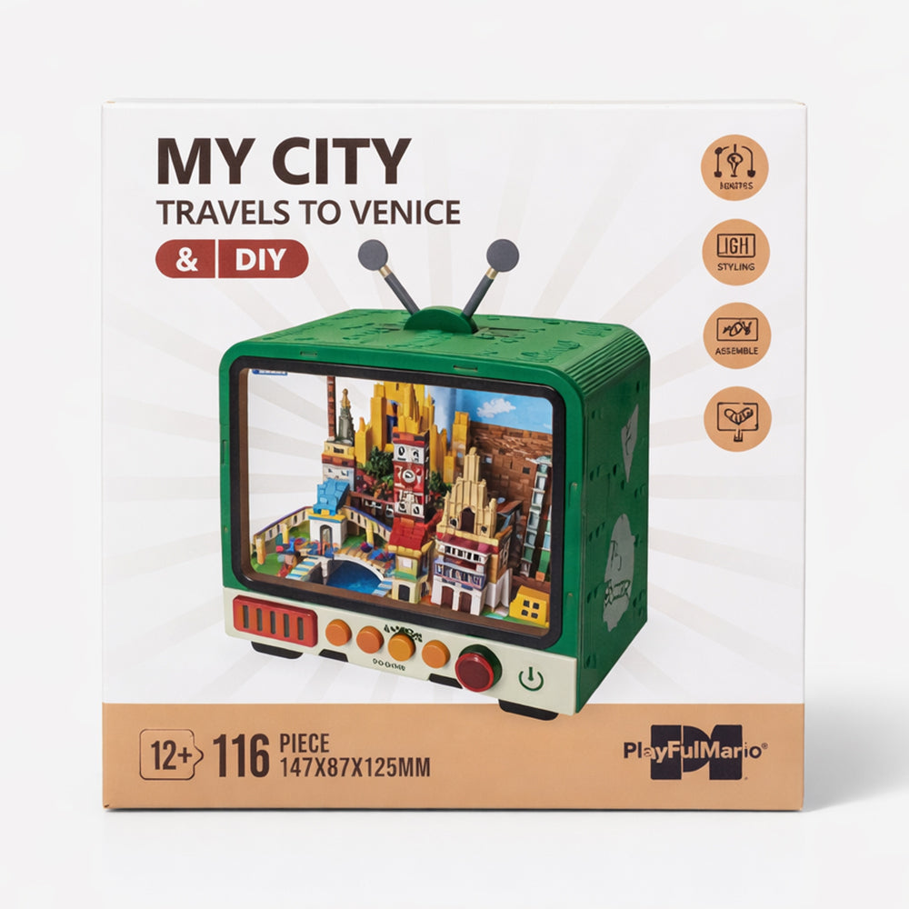 68066 DIY WOODEN PUZZLE MY CITY 116PC IR Default Title - MamasJan Toys