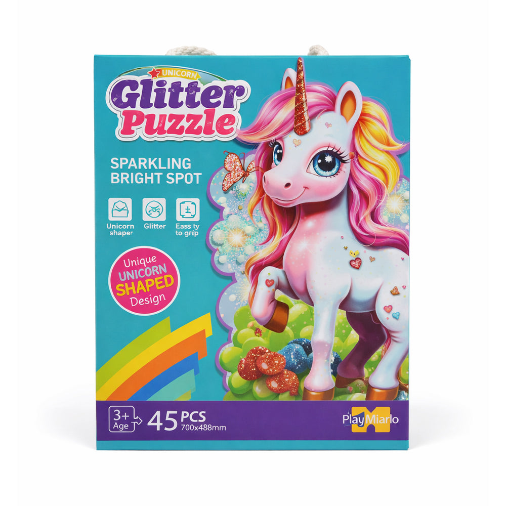 88950Z GLITTER PUZZLE UNICORN 45PC IR Default Title - MamasJan Toys