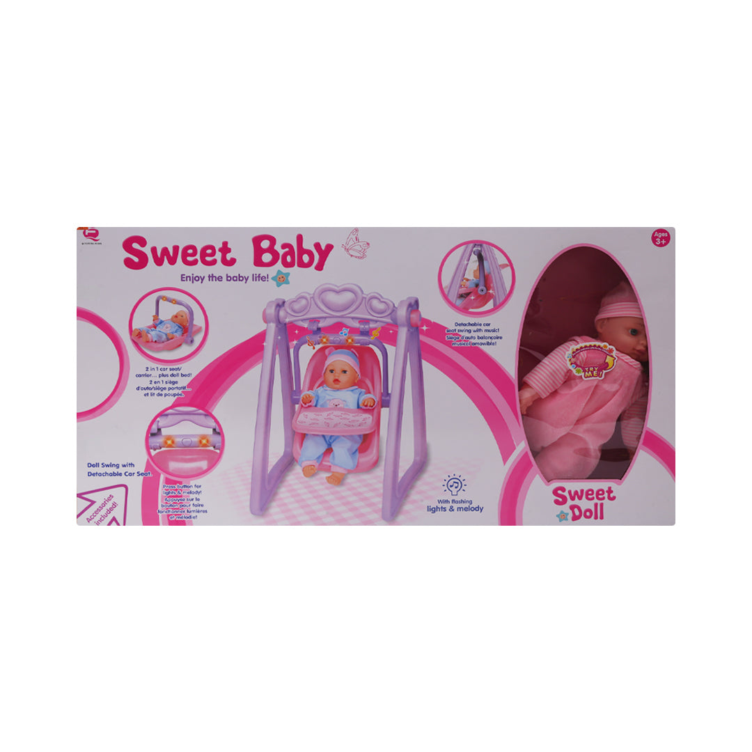 25900DA SWEET BABY DOLL CRADDLE IR Default Title - MamasJan Toys
