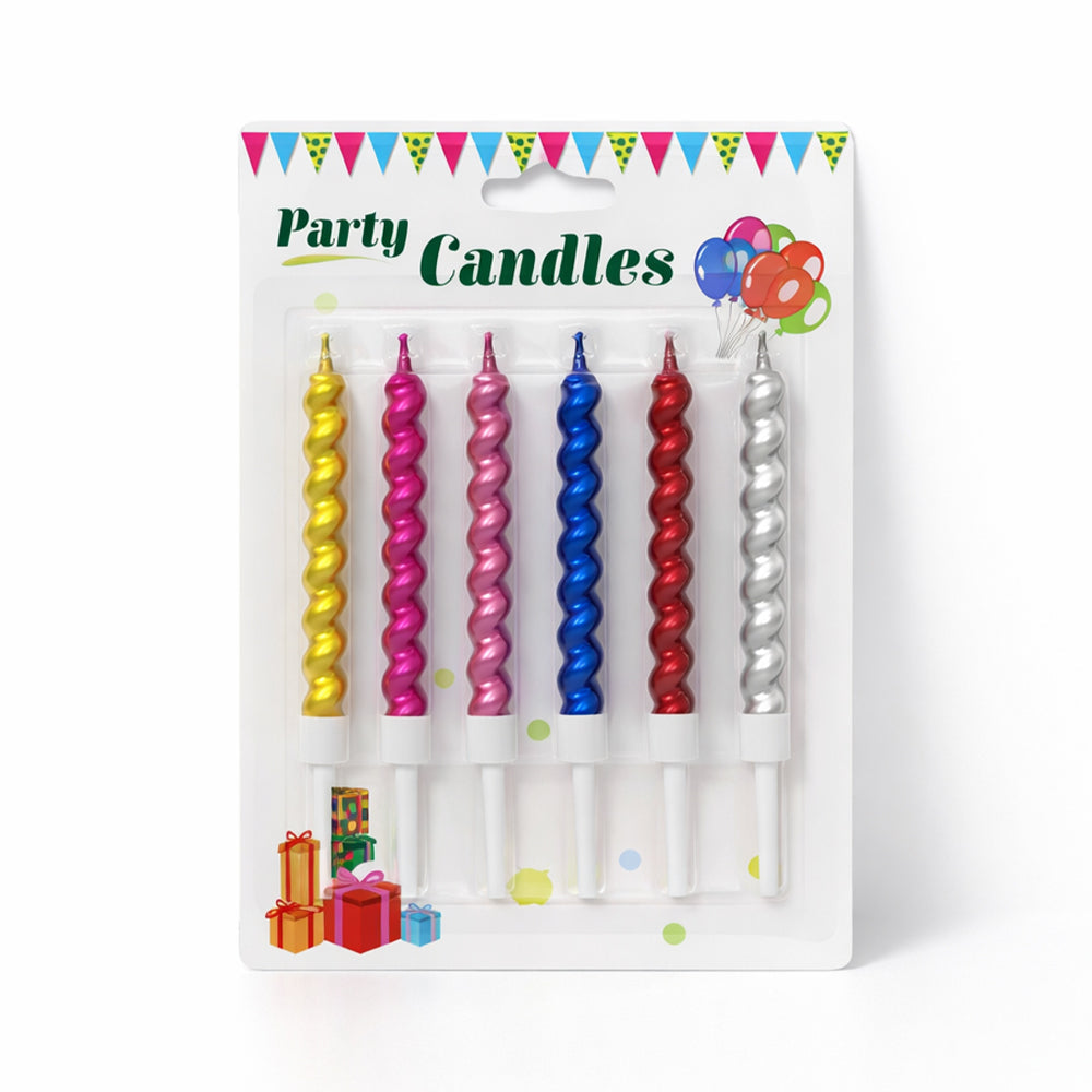 50707-57 PARTY TWISTED CANDLE COLORFUL IR Default Title - MamasJan Toys