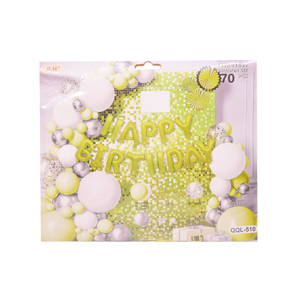 3 BIRTHDAY PARTY BALOONS SET 70PC IR Default Title - MamasJan Toys