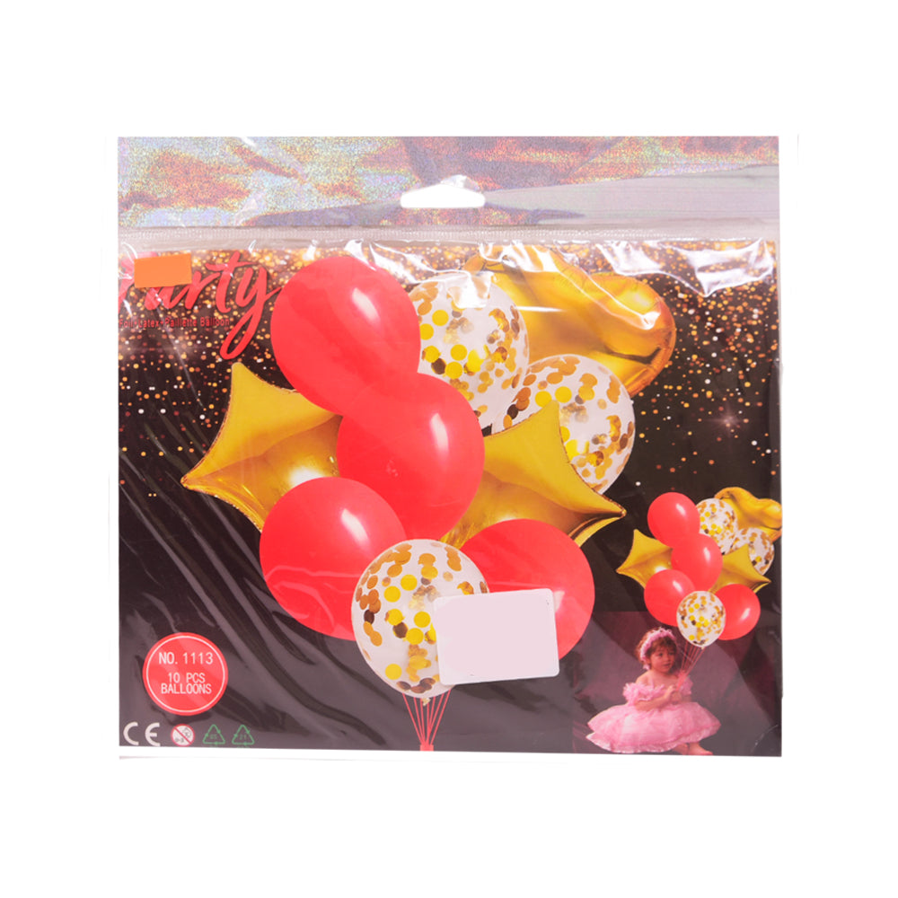 17/1118 PARTY FOIL BALOONS 10PC IR Default Title - MamasJan Toys