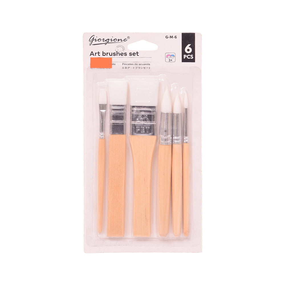 GM6 ART PAINT BRUSH 6PCS Default Title - MamasJan Toys