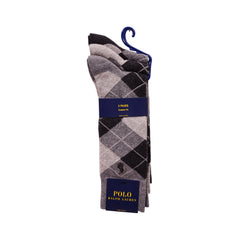RL MEN DRESS SOCKS P-3 8091PK GRY IR Default Title - MamasJan mens wear