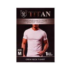 TITAN CREW NECK WHITE S/S T17-11 MED P1 Default Title - MamasJan mens wear