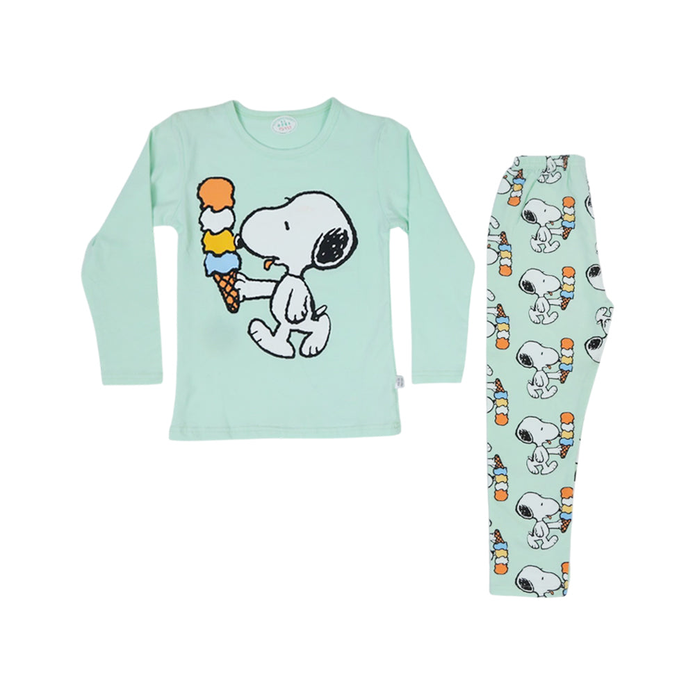 GIRLS L/S 2PC CHARACTER SLEEPING SUIT ZHW-25 4-5 YEAR 009 Default Title - MamasJan KidsWear