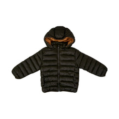BOYS L/S PUFFER JACKET HOODED GREEN IR-25 4-5 YEAR F-03 Default Title - MamasJan KidsWear