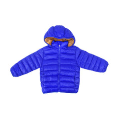 BOYS L/S PUFFER JACKET HOODED ROYAL-BLUE IR-25 3-4 YEAR F-03 Default Title - MamasJan KidsWear