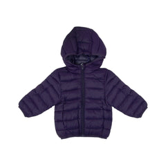 BOYS L/S PUFFER JACKET HOODED NAVY-BLUE IR-25 18-24M F-12-1 Default Title - MamasJan KidsWear