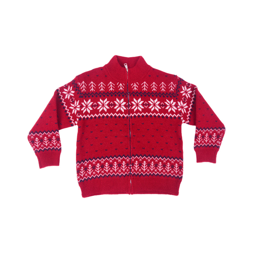 BOYS L/S ZIPPER SWEATER MAROON IR-25 6-7 YEAR 25386 Default Title - MamasJan KidsWear