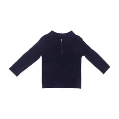 BOYS L/S SWEATER HALF ZIPPER BLACK IR-25 4-5 YEAR 25535-1 Default Title - MamasJan KidsWear