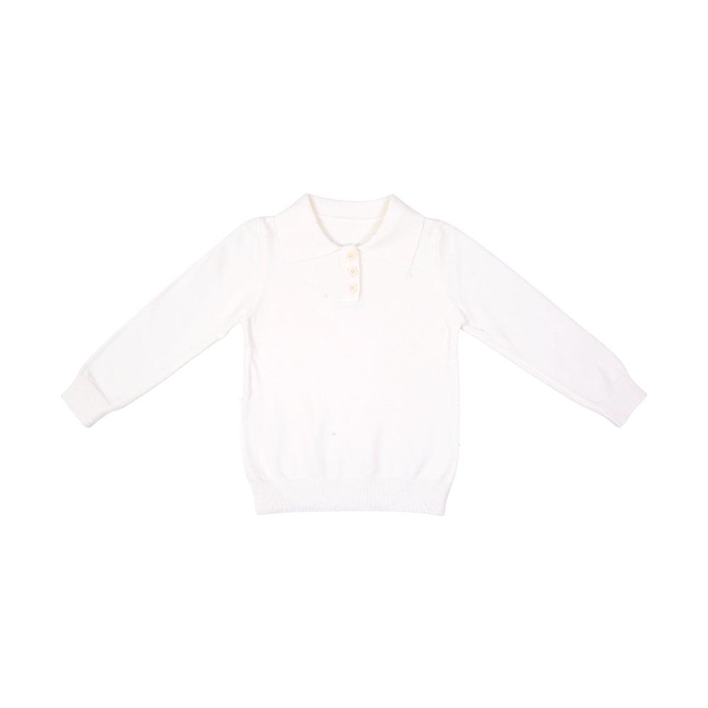 BOYS L/S SWEATER COLLAR OFF-WHITE IR-25 7-8 YEAR 25210-2 Default Title - MamasJan KidsWear