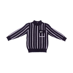 BOYS L/S ROUND NECK SWEATER BLACK IR-25 6-7 YEAR 25563-5 Default Title - MamasJan KidsWear