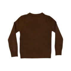 BOYS L/S ROUND NECK SWEATER D-BROWN IR-25 9-10 YEAR 2108-13 Default Title - MamasJan KidsWear