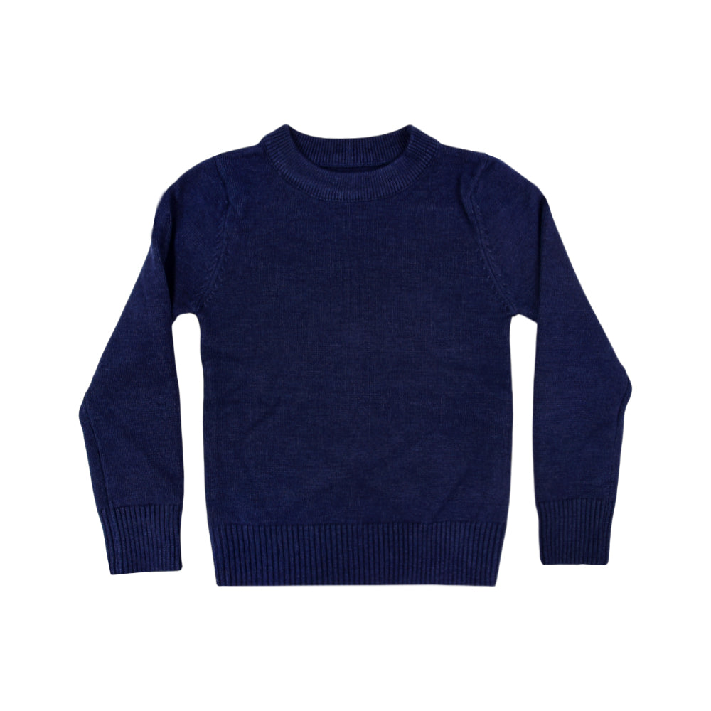 BOYS L/S ROUND NECK SWEATER BLUE IR-25 8-9 YEAR 2108-13 Default Title - MamasJan KidsWear