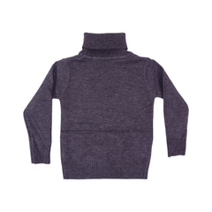 BOYS L/S HIGH NECK SWEATER D-GREY IR-25 4-5 YEAR 2101-17 Default Title - MamasJan KidsWear