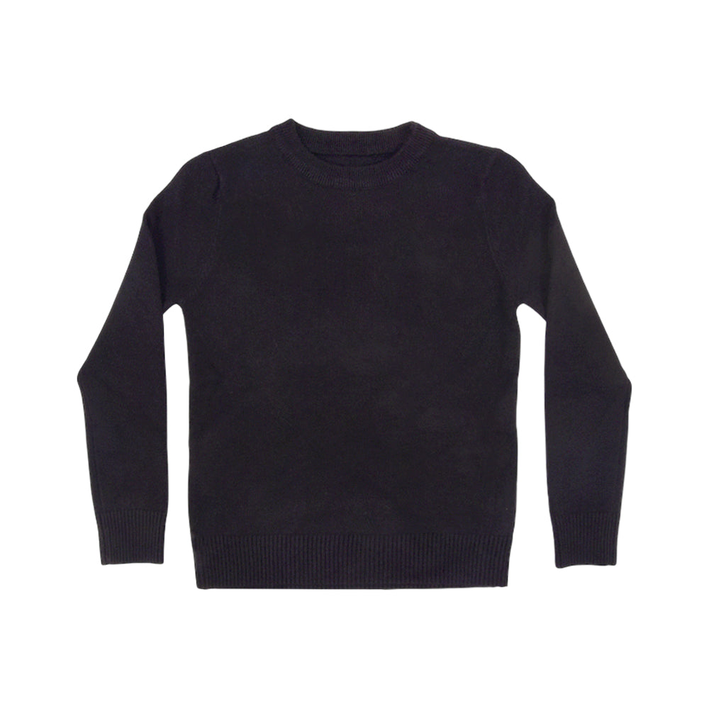 BOYS L/S ROUND NECK SWEATER BLACK IR-25 9-10 YEAR 2108-21 Default Title - MamasJan KidsWear