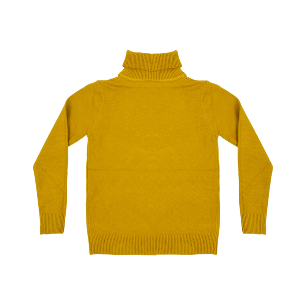 BOYS L/S HIGH NECK SWEATER MUSTARD IR-25 8-9 YEAR 2101-22 Default Title - MamasJan KidsWear