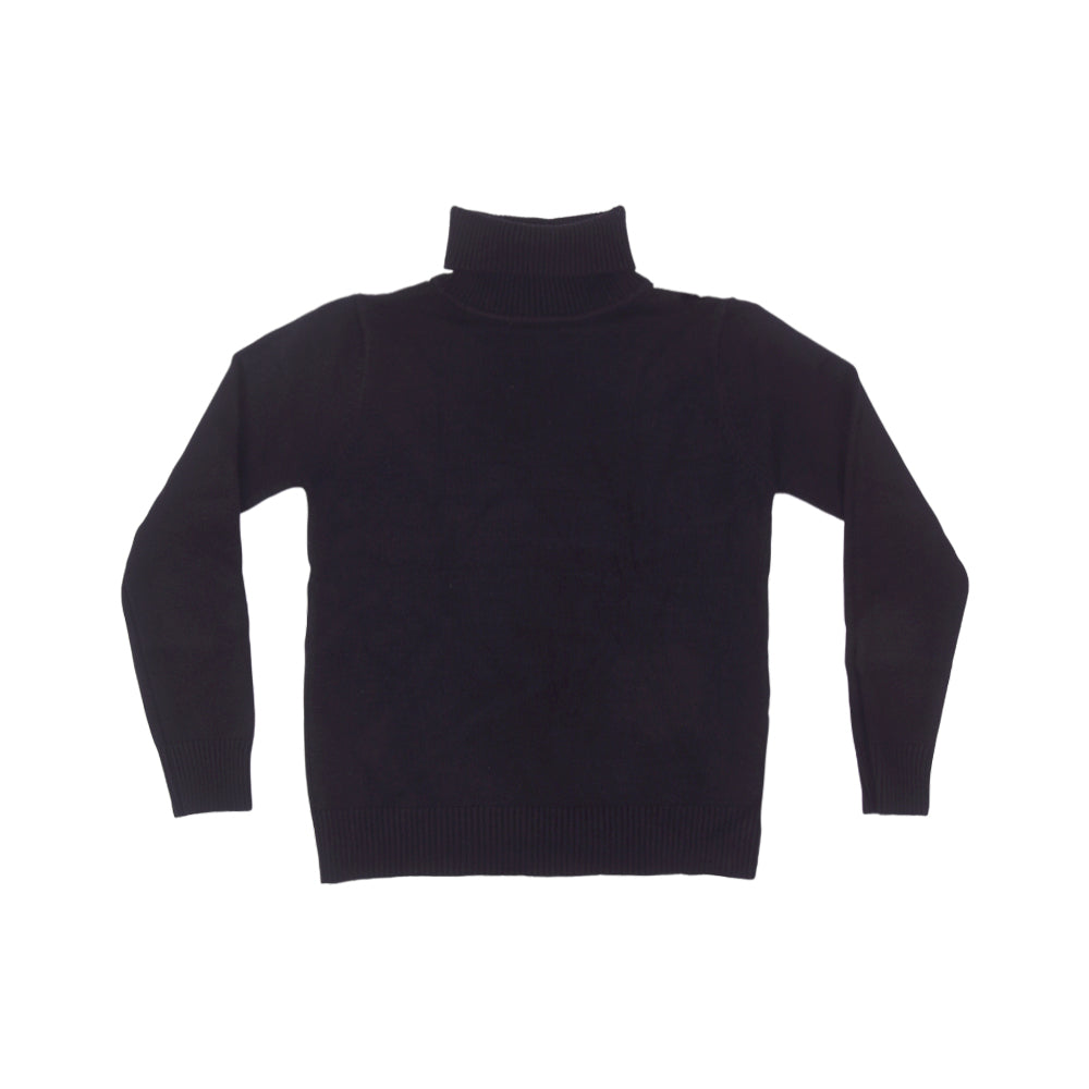 BOYS L/S HIGH NECK SWEATER BLACK IR-25 10-11 YEAR 2101-22 Default Title - MamasJan KidsWear