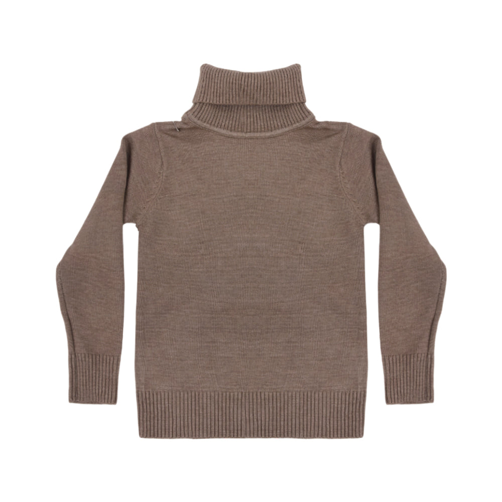 BOYS L/S HIGH NECK SWEATER STEEL GREY IR-25 4-5 YEAR 2101-23 Default Title - MamasJan KidsWear