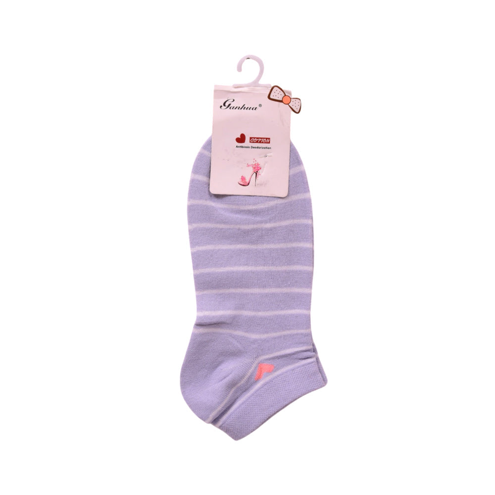 LADIES ANKLE STIPE SOCKS MIX 1P D102-25 Default Title - MamasJan mens wear