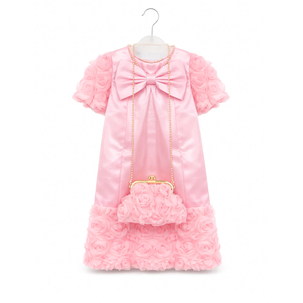 GIRLS S/L FANCY FROCK W-PURSE OFF WHT IR-25 12-18M SCH190 6-7 year - MamasJan KidsWear