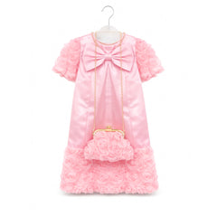GIRLS S/L FANCY FROCK W-PURSE OFF WHT IR-25 12-18M SCH190 6-7 year - MamasJan KidsWear