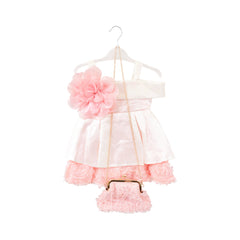 GIRLS S/L FANCY FROCK W-PURSE T-PNK IR-25 12-18M VA1336 6-7 Year - MamasJan KidsWear