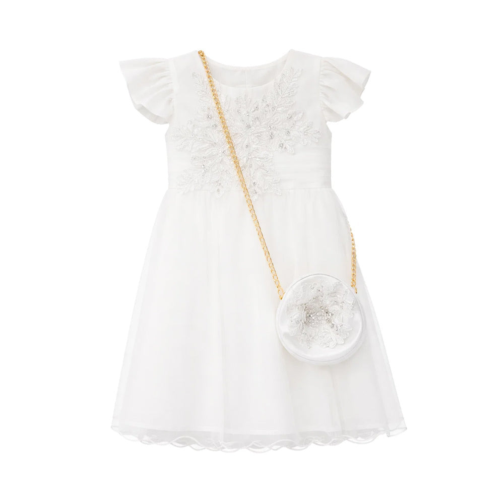 GIRLS CAP SLV FANCY FROCK W-PURSE GRN & MORE IR-25 12-18M VA 6-7 Year - MamasJan KidsWear