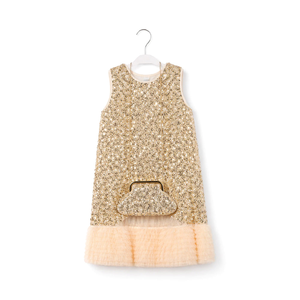 GIRLS S/L FANCY FROCK W-PURSE SKY BLU IR-25 12-18M VA1367 6-7 Year - MamasJan KidsWear