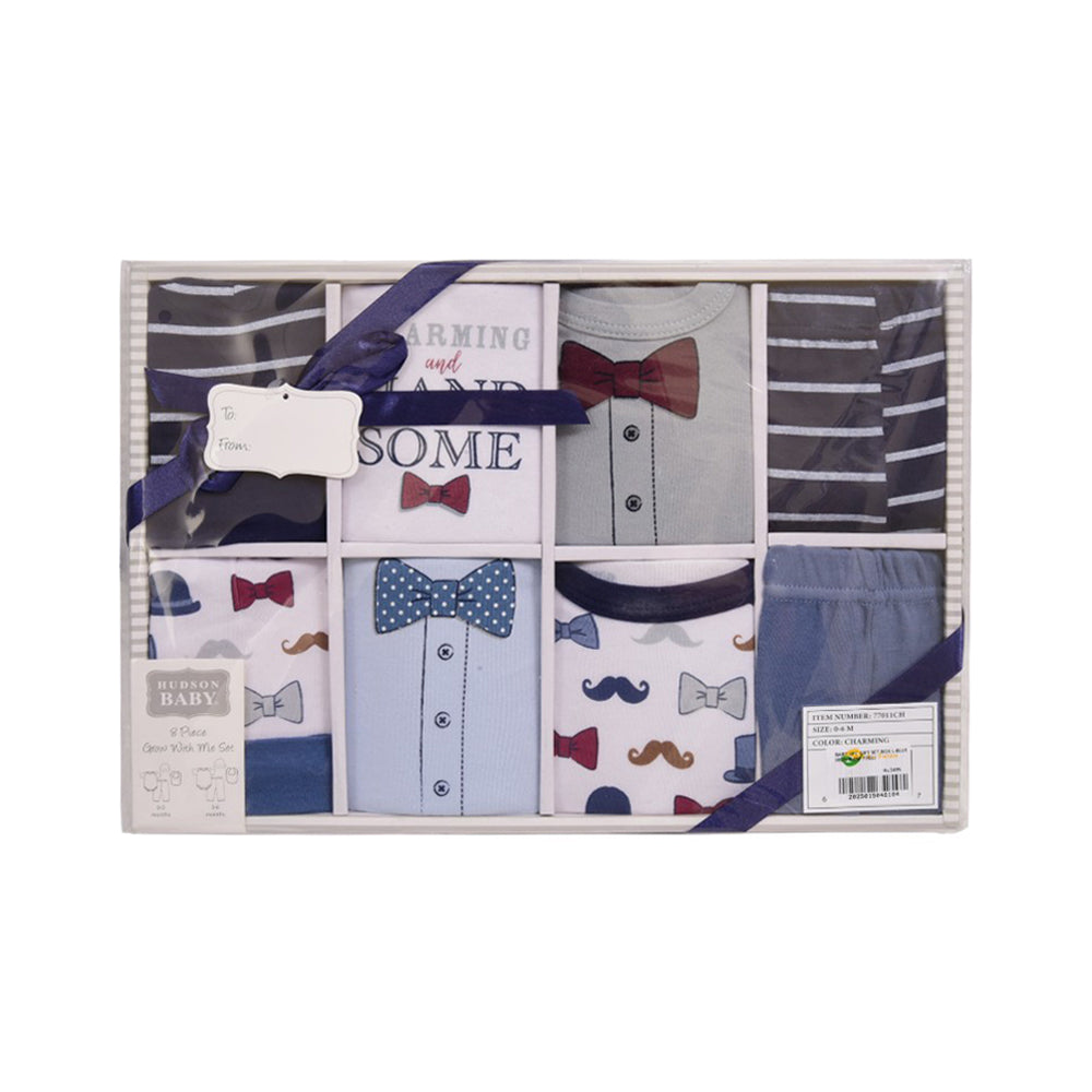 BABY 8PC GIFT SET BOX L-BLUE IR-25 0-6M 77011 Default Title - MamasJan KidsWear