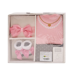 BABY 4PC GIFT SET BOX L-PEACH IR-25 0-6M 23516 Default Title - MamasJan KidsWear