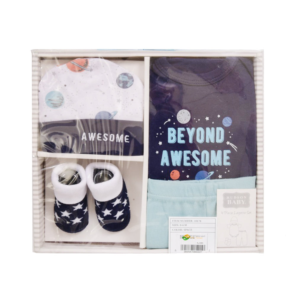 BABY 4PC GIFT SET BOX NAVY IR-25 0-6M 10178 Default Title - MamasJan KidsWear