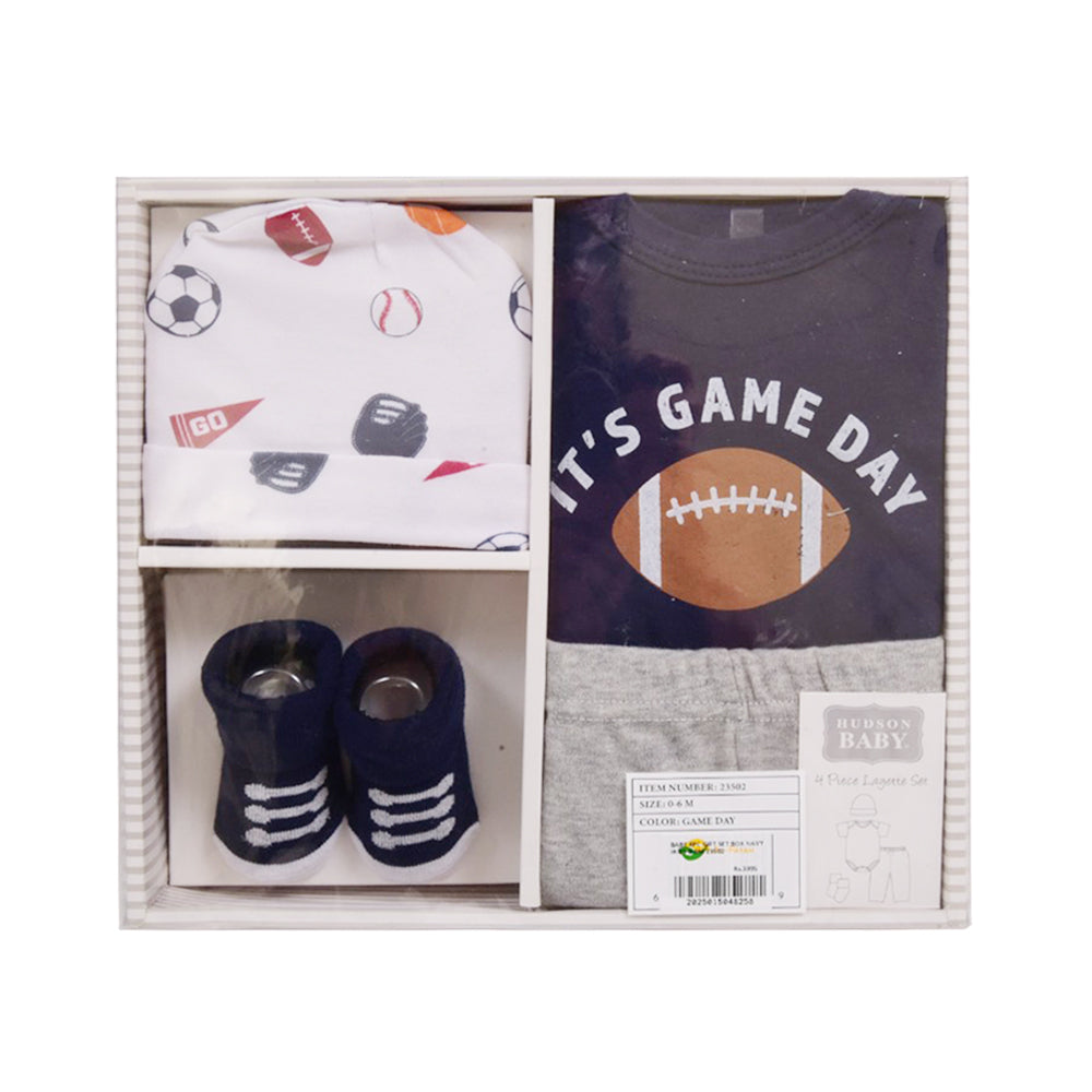 BABY 4PC GIFT SET BOX NAVY IR-25 0-6M 23502 Default Title - MamasJan KidsWear