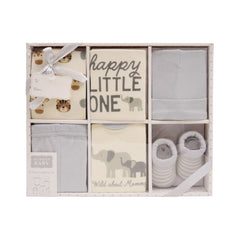 BABY 6PC GIFT SET BOX L-GREY IR-25 0-6M 27293 Default Title - MamasJan KidsWear