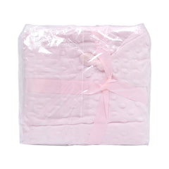 BABY 2PC COMFORTER BLANKET 24X24CM PINK IR-25 BP53110 Default Title - MamasJan KidsWear