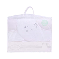 BABY 3PC QUILTED PILLOW MATRESS SET WHITE IR-25 BD-31-GR Default Title - MamasJan KidsWear