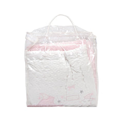 BABY QUILTED BLANKET 90X120CM L-PINK IR-25 BL-36E Default Title - MamasJan KidsWear