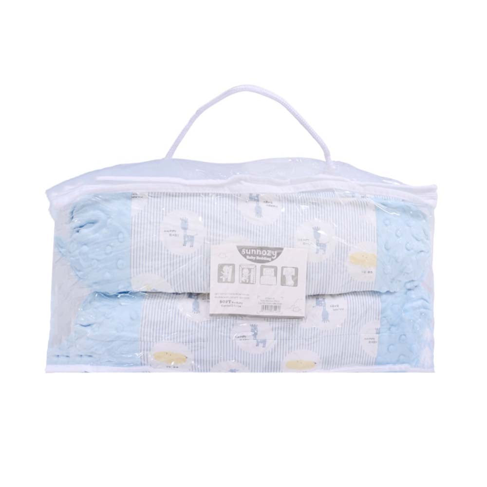 BABY 3PC BLANKET W-PILLOW L-BLUE IR-25 BL-40-B Default Title - MamasJan KidsWear