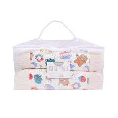 BABY 3PC BLANKET W-PILLOW L-SKIN IR-25 BL-40-CR Default Title - MamasJan KidsWear