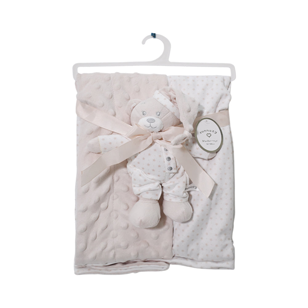 BABY FLEECE WRAPPING SHAWL W-TOP CREAM IR-25 BL-45CR Default Title - MamasJan KidsWear