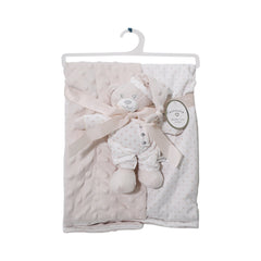 BABY FLEECE WRAPPING SHAWL W-TOP CREAM IR-25 BL-45CR Default Title - MamasJan KidsWear