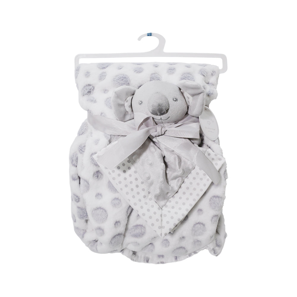 BABY FLEECE WRAPPING SHAWL GREY IR-25 BL-47-G Default Title - MamasJan KidsWear