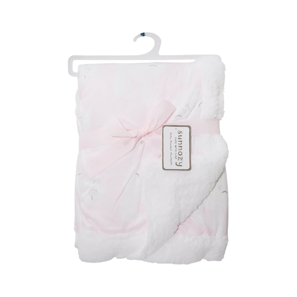 BABY FLEECE WRAPPING SHAWL PINK IR-25 BL-48-B Default Title - MamasJan KidsWear