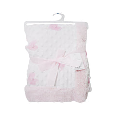 BABY FLEECE WRAPPING SHAWL PINK IR-25 BL-49-P Default Title - MamasJan KidsWear